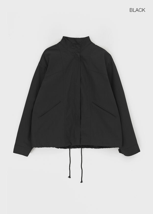 Shoulde High-neck Bomber Jacket