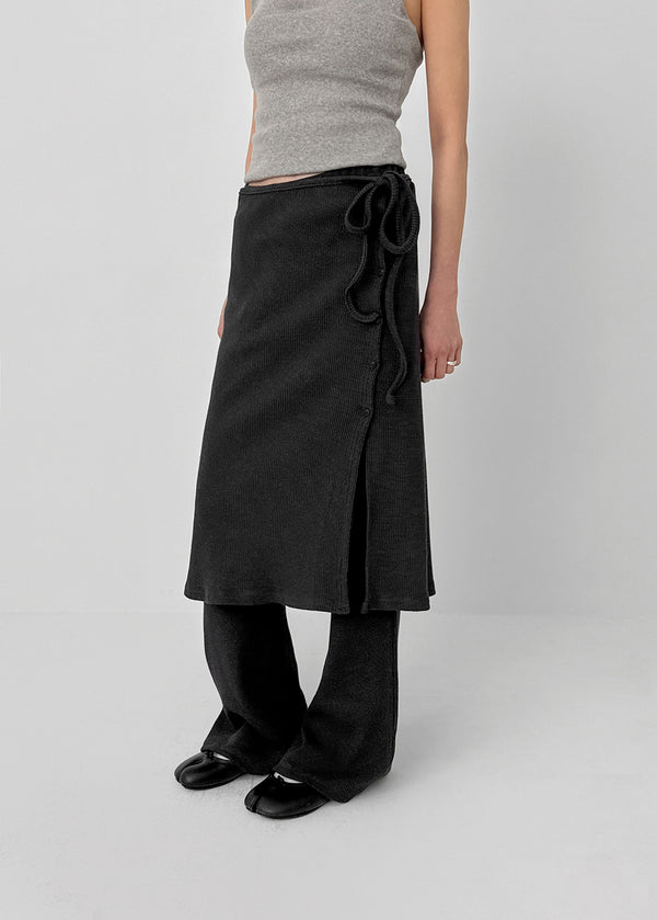Butts Button Bootcut Skirt Pants