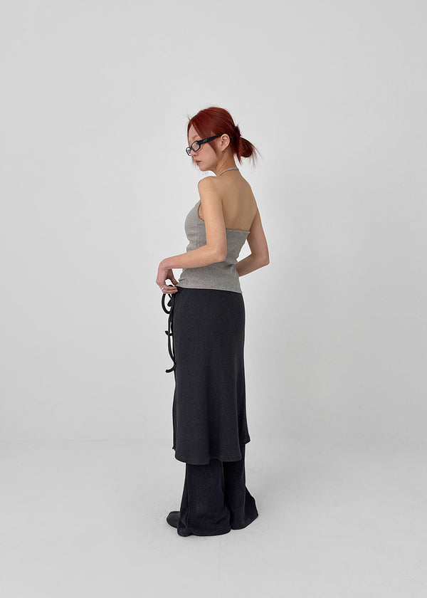 Butts Button Bootcut Skirt Pants