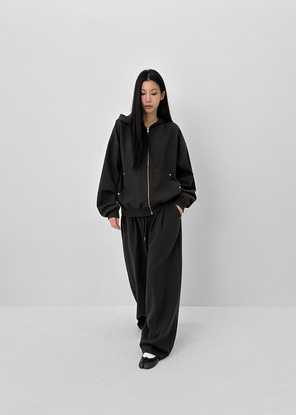 [MADE] Moit Waffle Hooded Zip-up (Set Available)