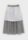 Nerdty Check Flare Long Skirt
