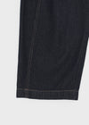 (UNISEX) Blackie Button Non-fade Raw Fabric Balloon Wide Denim Pants