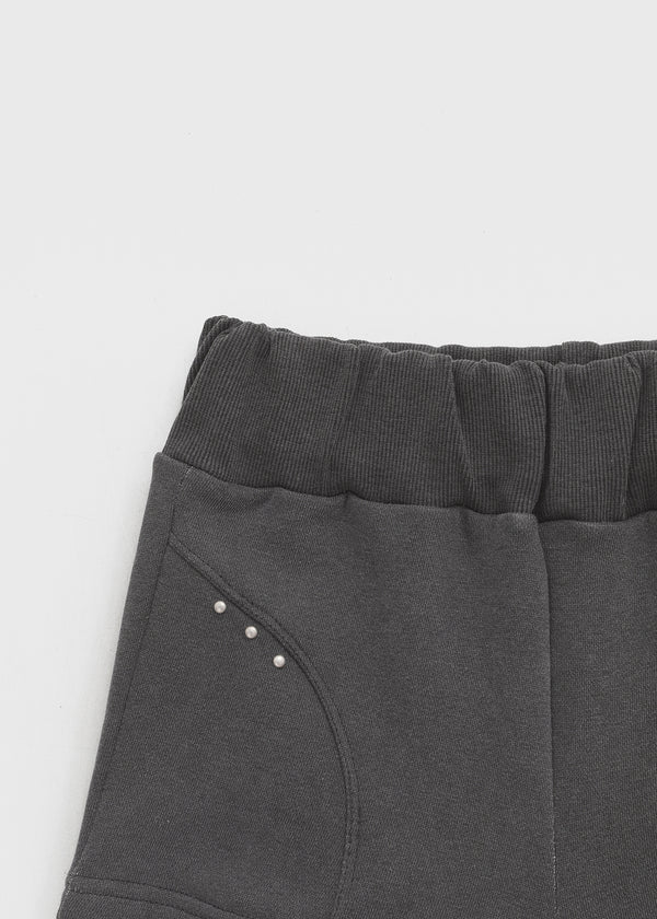 Prim Studded Pigment Fleece Banding Shorts
