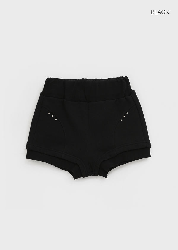 Prim Studded Pigment Fleece Banding Shorts