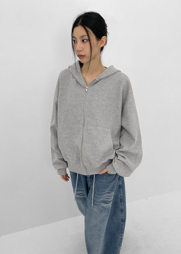 [MADE] Moit Waffle Hooded Zip-up (Set Available)