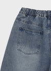 (UNISEX) Recoop Wide Balloon Banding Denim Pants