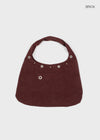 Terryte Eyelet Leather Shoulder Bag