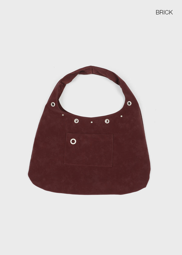 Terryte Eyelet Leather Shoulder Bag
