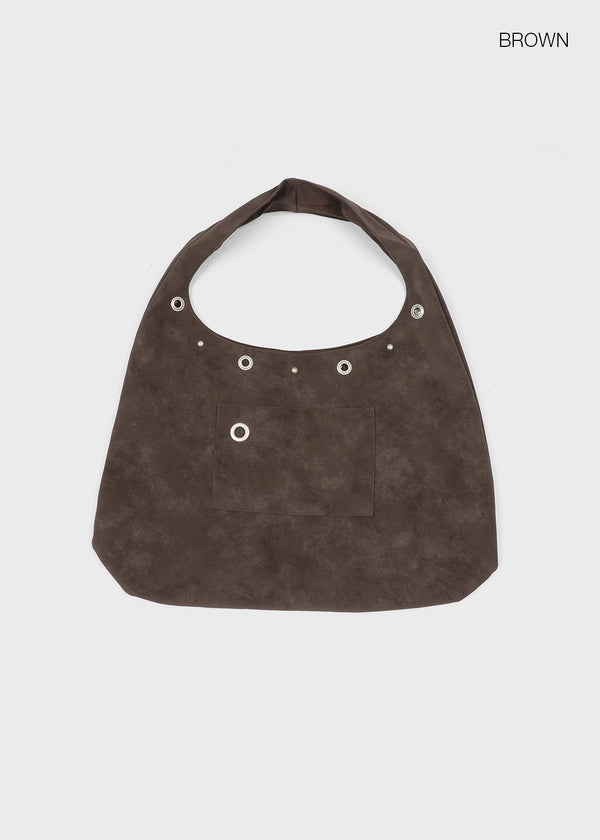 Terryte Eyelet Leather Shoulder Bag