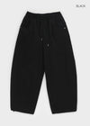 Rolleng Back Button Wide Two-way Banding Pants