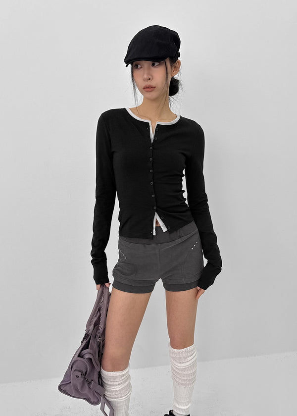 [MADE] Kerti Button Layered Cardigan