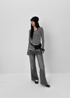 Palky Stripe U-Neck Long Sleeve Tee