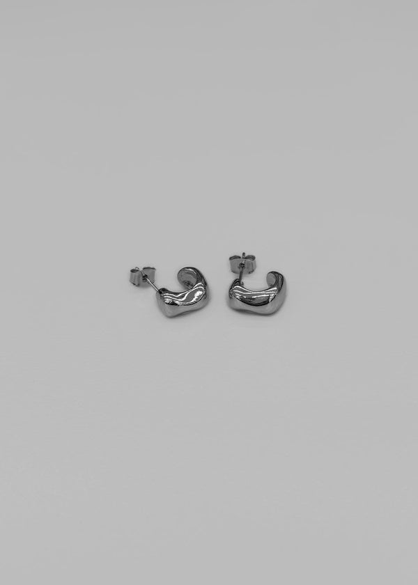 Tombing Square Silver Earrings