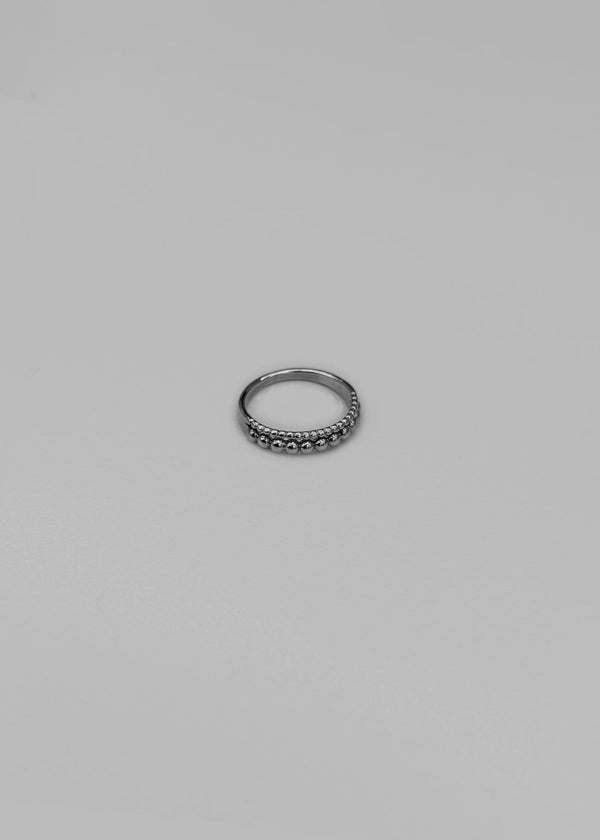 Honnit Silver Ball Layered Ring