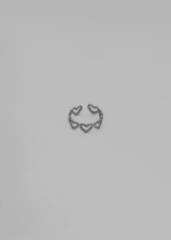Goodfel Silver Heart Open Ring