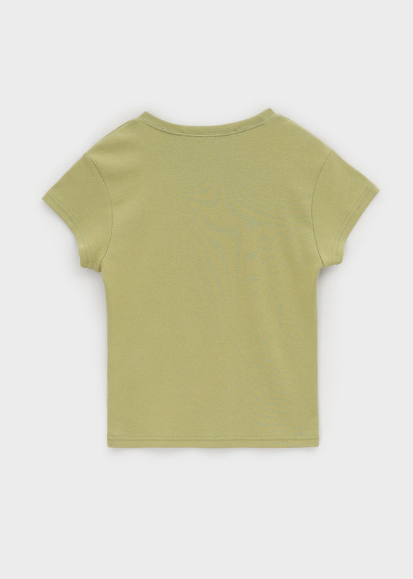 [MADE] Elsie Lettering Round-Neck Short-Sleeve T-Shirt