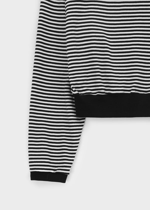 [MADE] Witch Striped Off-Shoulder Long-Sleeve Tee