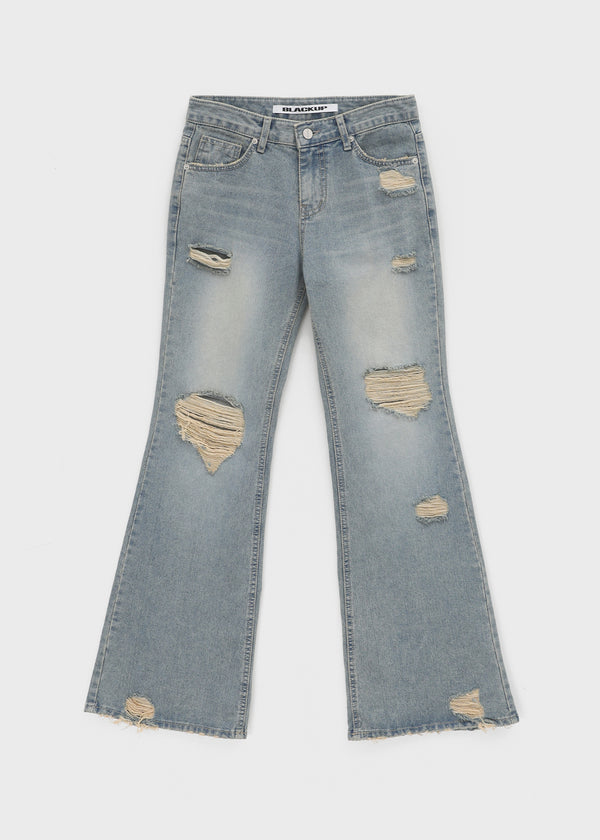 [MADE] Del Luna Damage Bootcut Denim Pants