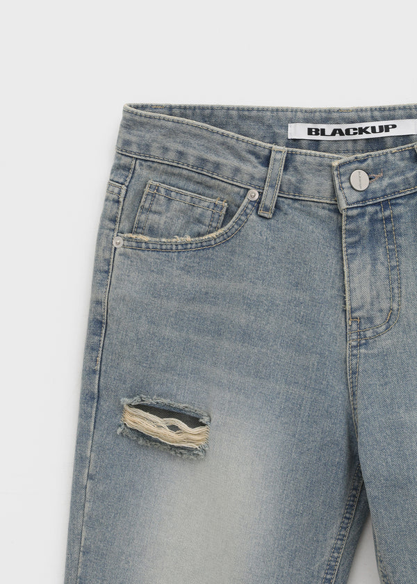 [MADE] Del Luna Damage Bootcut Denim Pants