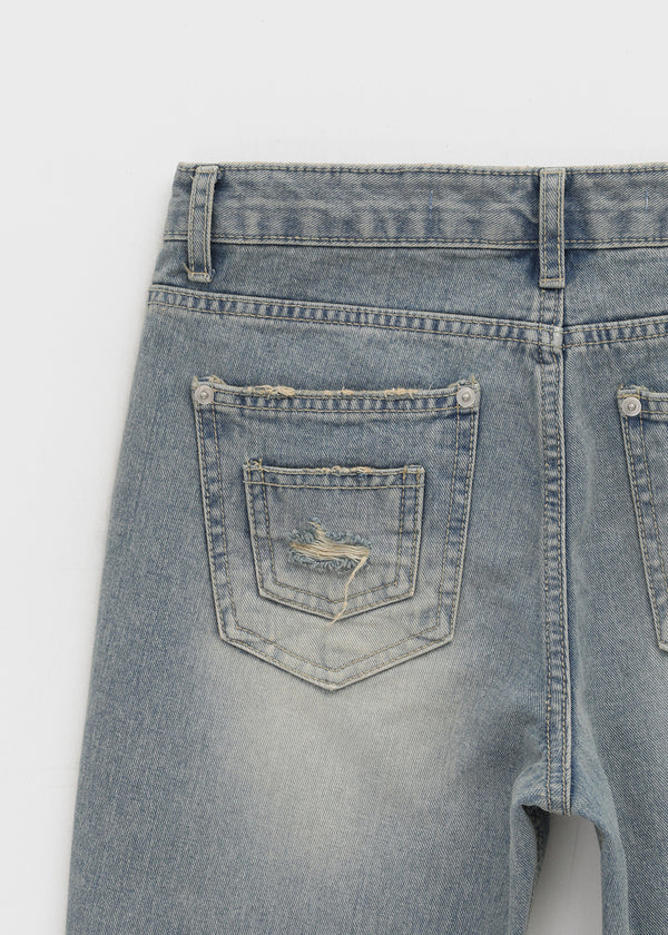 [MADE] Del Luna Damage Bootcut Denim Pants