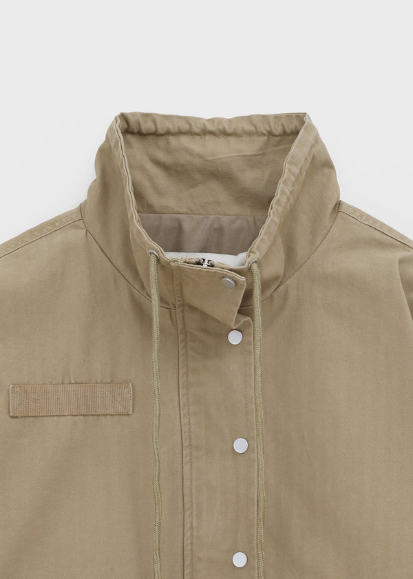 [MADE] Girliven Herringbone High-Neck Jumper