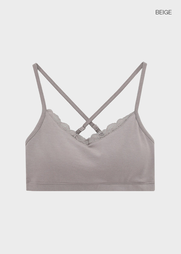 [MADE] Rooty Lace Bralette (Built-in Cap)