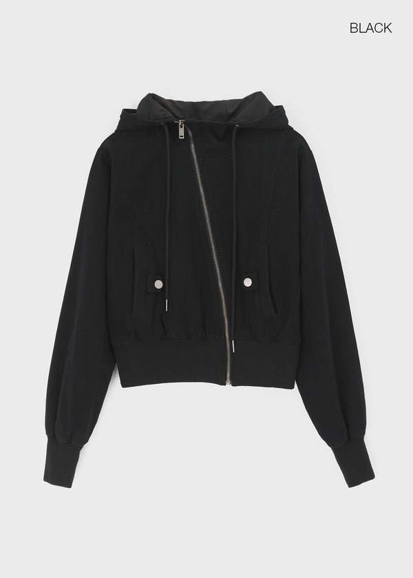 [MADE] Kipiko Cotton Unbalanced Hooded Jumper