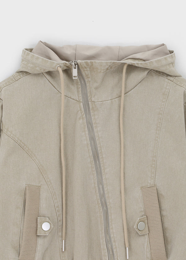 [MADE] Kipiko Cotton Unbalanced Hooded Jumper