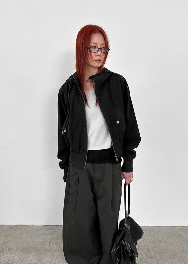 Labelson Boatneck Semi-crop Long Sleeve T-shirt