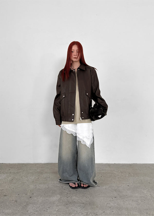 Robtin Satin Slip Lace Layered Midi Dress