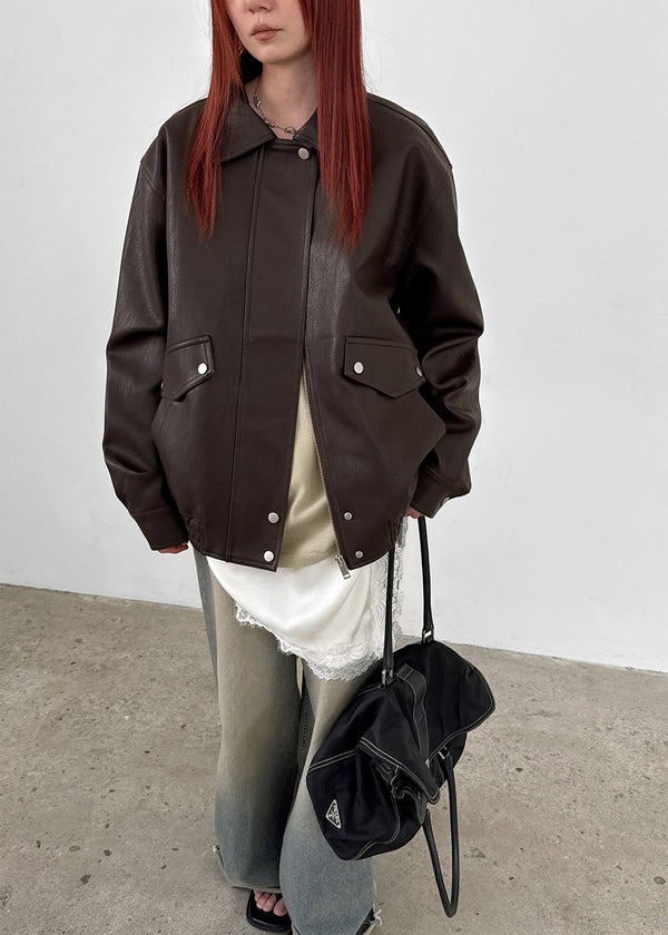 [MADE] Tokuno Leather Blouson Jumper