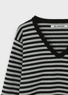 [MADE] Livni Stripe Loose Fit V-neck Knit