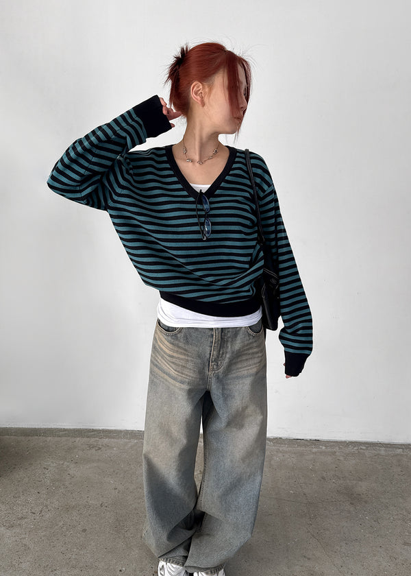 Ropels Washed Wide Denim Pants