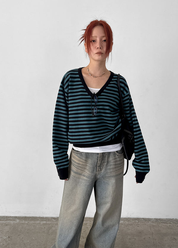 Ropels Washed Wide Denim Pants