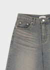 Ropels Washed Wide Denim Pants