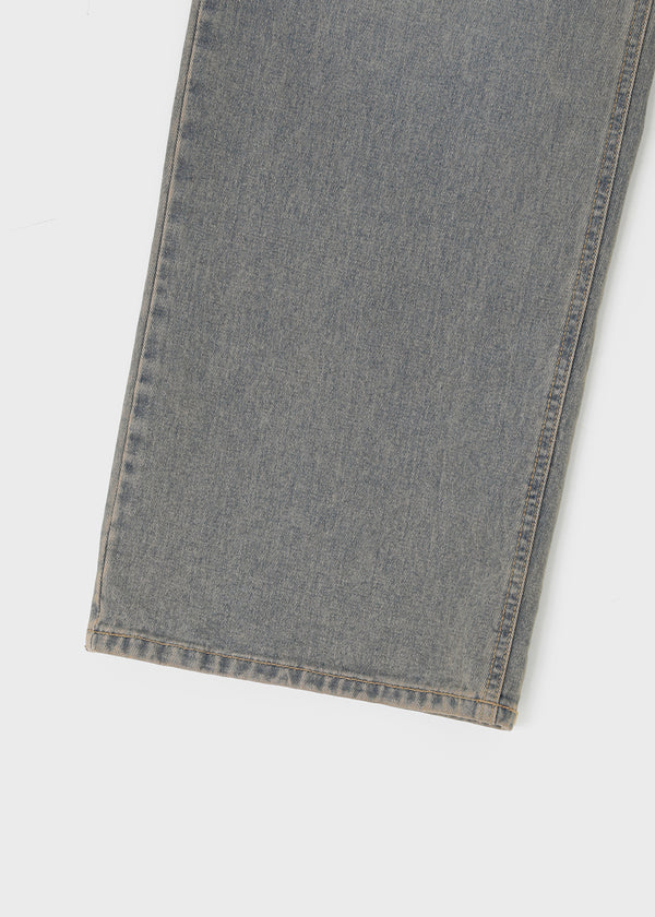 Ropels Washed Wide Denim Pants