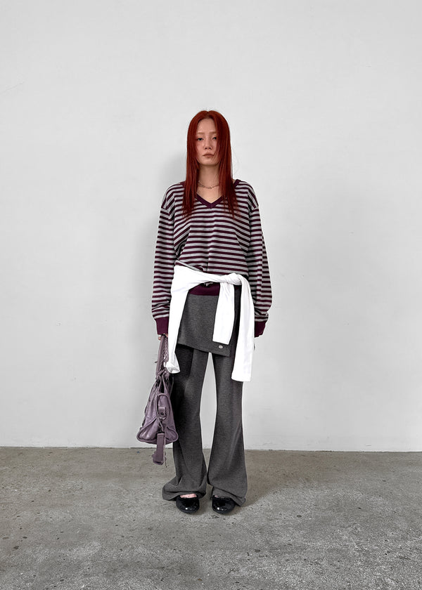 Caloing Wrap Bootcut Skirt Pants