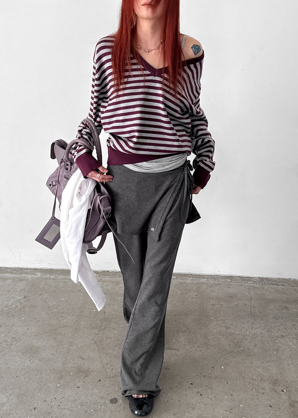 Caloing Wrap Bootcut Skirt Pants