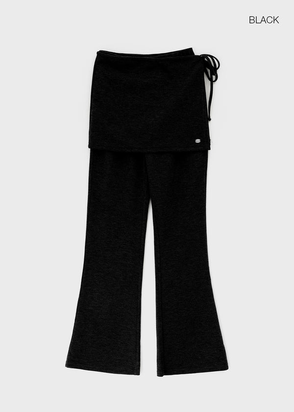 Caloing Wrap Bootcut Skirt Pants