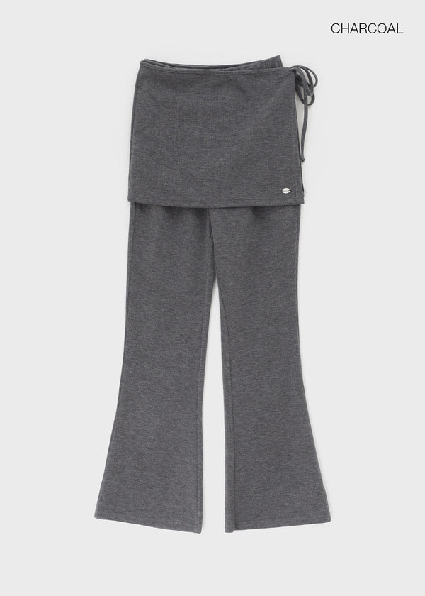 Caloing Wrap Bootcut Skirt Pants