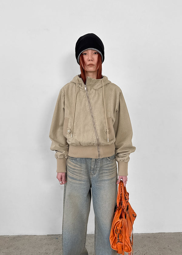 [MADE] Kipiko Cotton Unbalanced Hooded Jumper