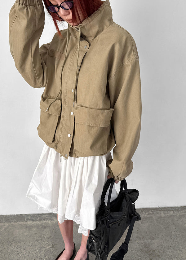 Lacton Back Banding Lace Cotton Lace Midi Skirt