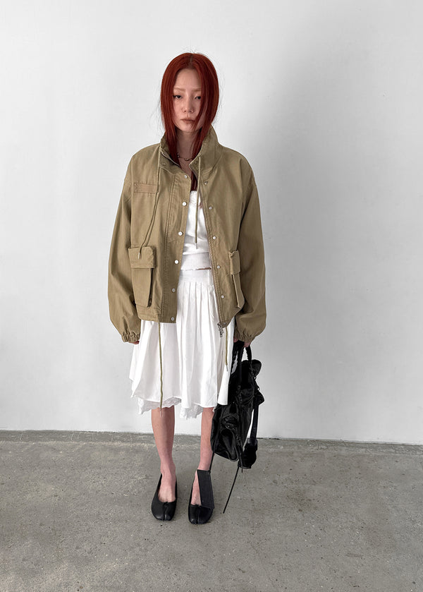 Lacton Back Banding Lace Cotton Lace Midi Skirt