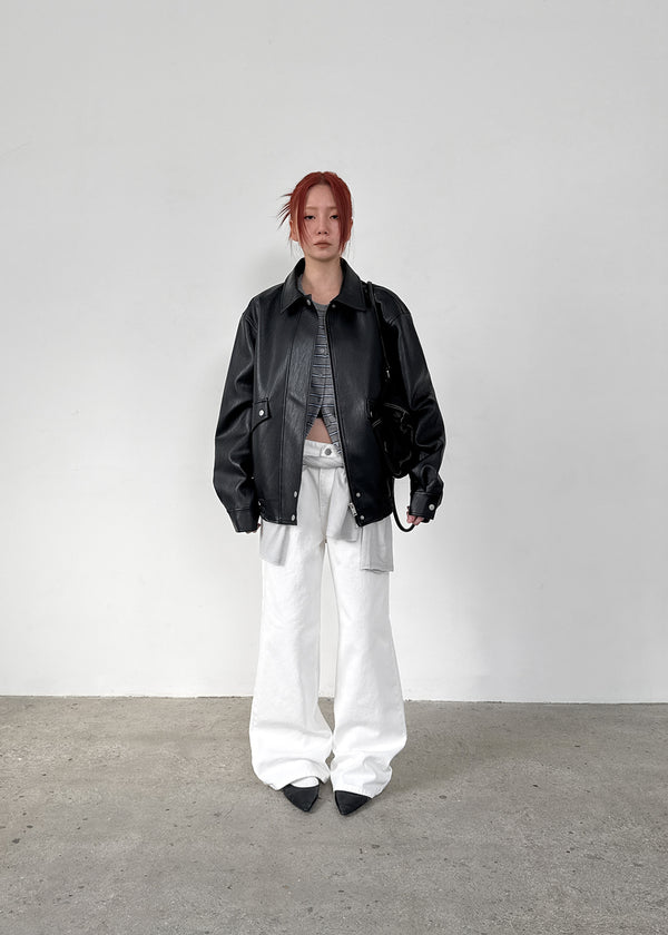 [MADE] Tokuno Leather Blouson Jumper