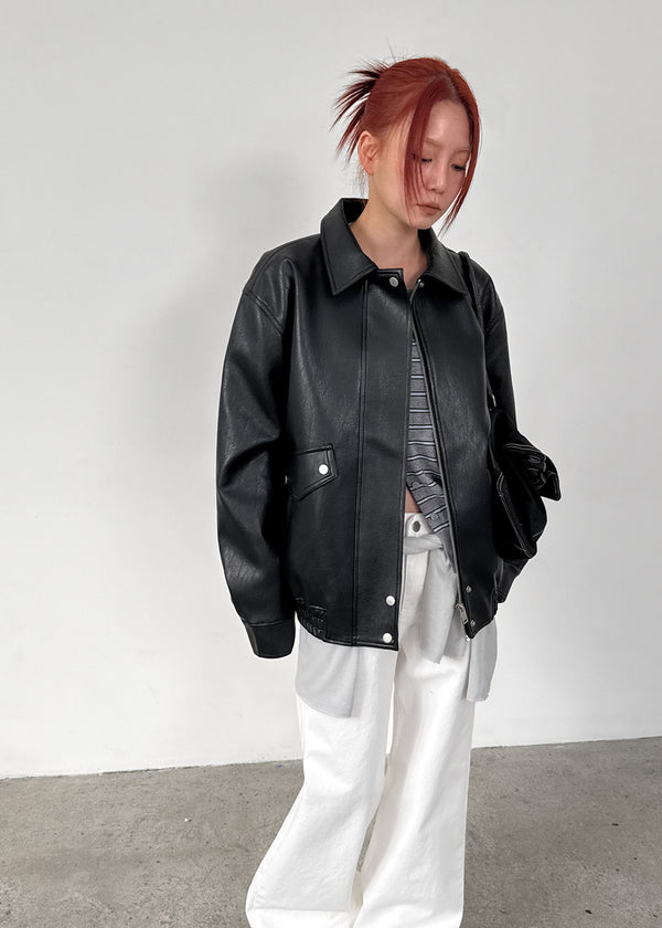 [MADE] Tokuno Leather Blouson Jumper