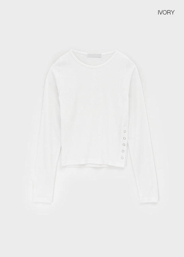 Shetah Snap Button Long Sleeve Tee