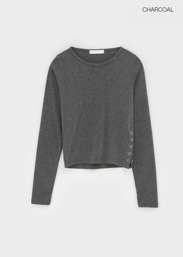 Shetah Snap Button Long Sleeve Tee