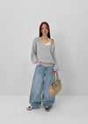 Shommi Wide Balloon Denim Pants