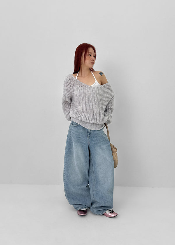 Shommi Wide Balloon Denim Pants