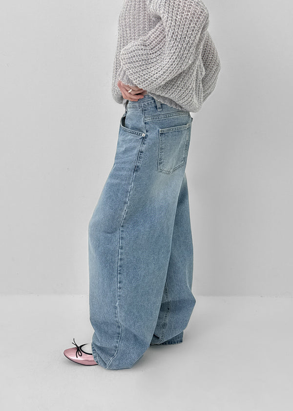 Shommi Wide Balloon Denim Pants